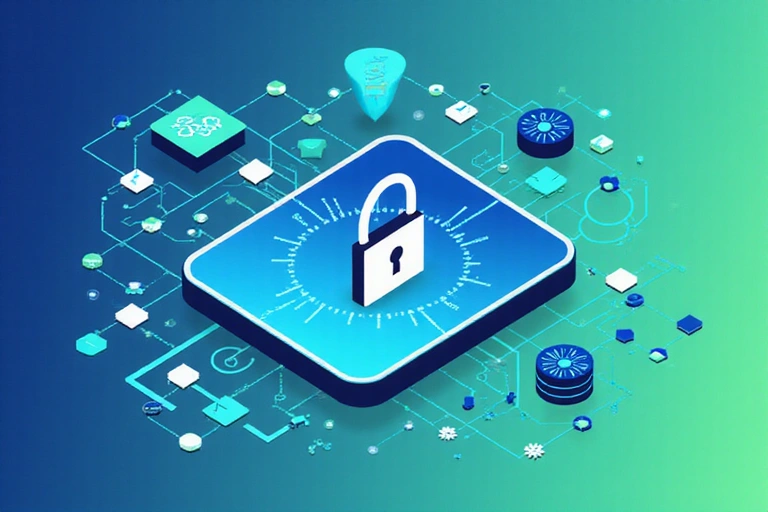 Ilustración de seguridad de datos y privacidad